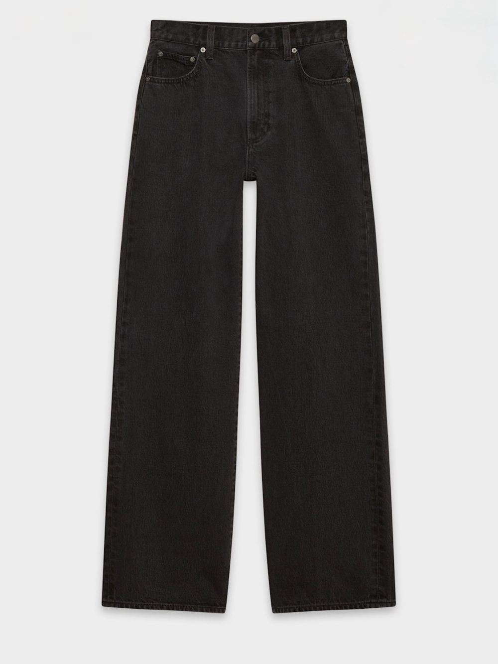 Aritzia Denim Forum “The Farrah” High-Rise Wide Leg Jeans in Black Eyeliner